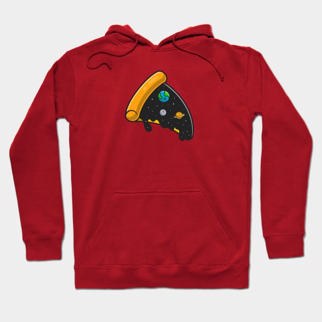 Pizza Space Topping Cartoon Hoodie by Catalyst Labs